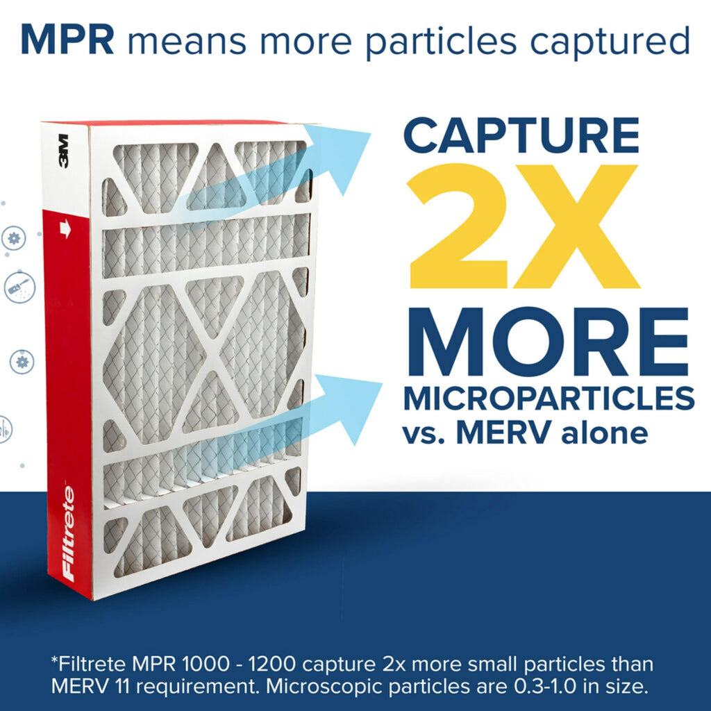 Filtrete 20x25x4 Air Filter MERV 11 | MPR 1000 Micro Allergen Defense 4-Pack | Fits Honeywell & Aprilaire