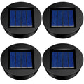 Frienda 4 Pieces Replacement Solar Light Tops for Outdoor Hanging Lanterns – Round Waterproof, Warm Light, 3.15 Inch Diameter