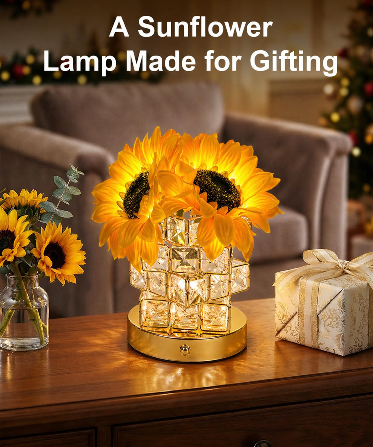 Fussion Sunflower Lamp - Cordless Night Light with 3 Color Temperatures