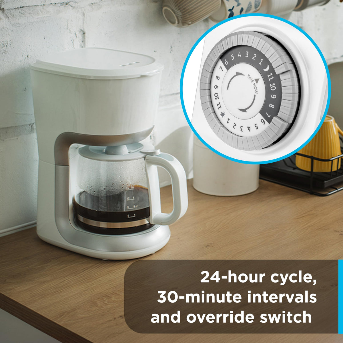 GE 24-Hour Mechanical Outlet Timer Switch – Dual Grounded Outlets (2 Pack) 46211