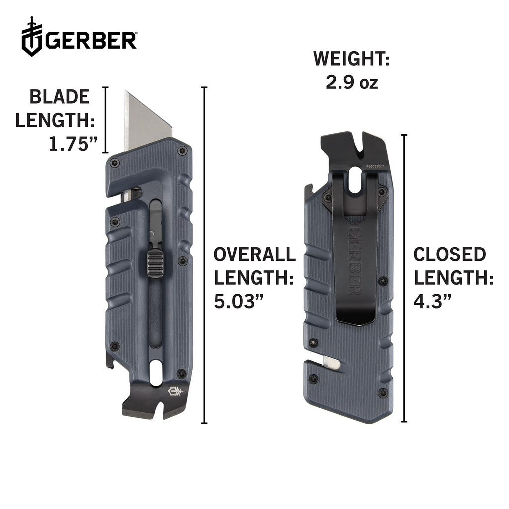 Gerber Gear Prybrid Utility Knife – 8-in-1 EDC Multi-Tool with Pocket Clip