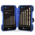 GMTOOLS 15Pcs Cobalt Drill Bit Set – M35 HSS, 135° Split Point, Jobber Length, Storage Case 1/16"-3/8"