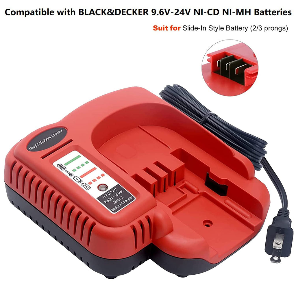 Gonocop BDFC240 Battery Charger for Black & Decker 9.6V–24V NiCd NiMh Firestorm