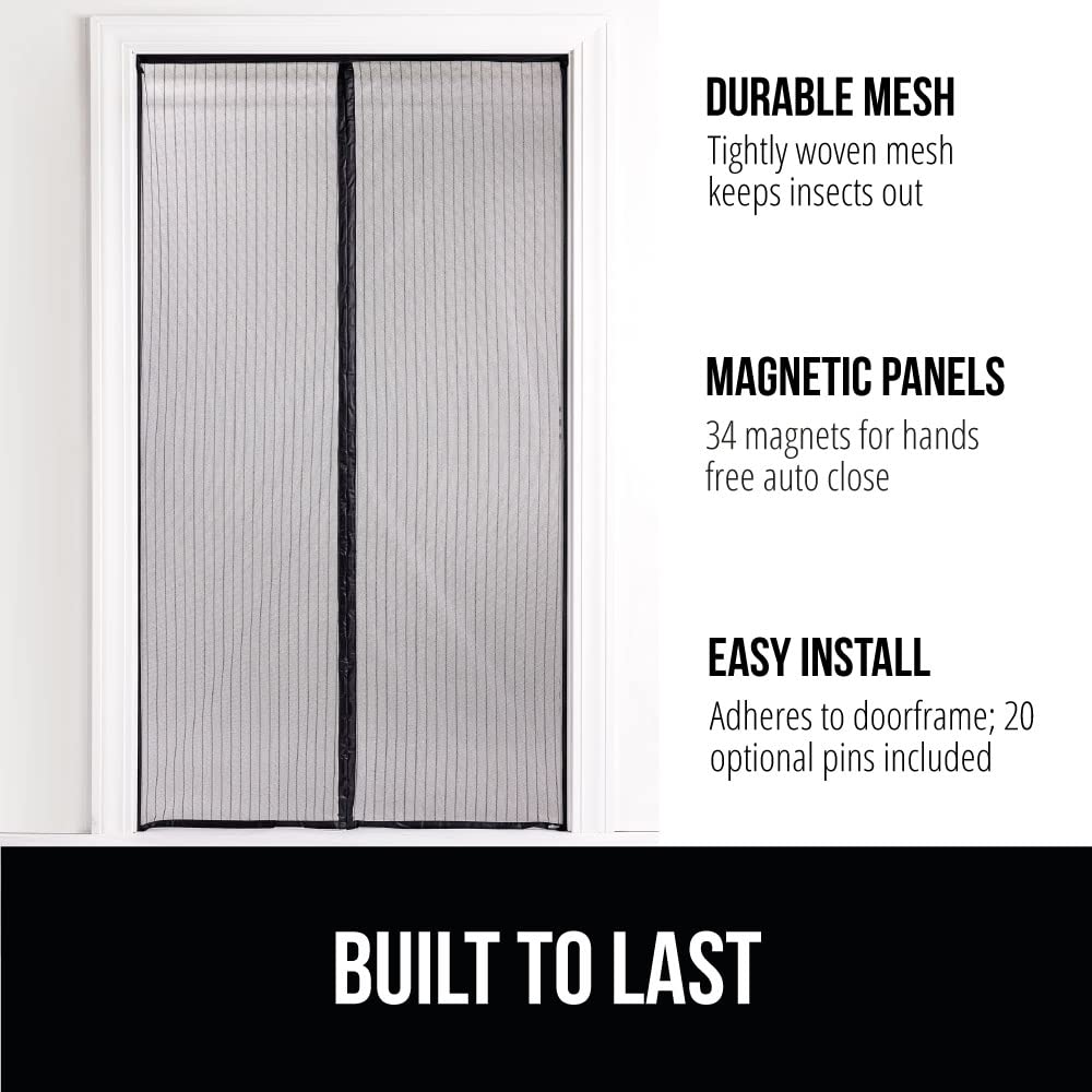GORILLA GRIP Magnetic Screen Door – Hands-Free Mesh, Auto-Closure, 39x83