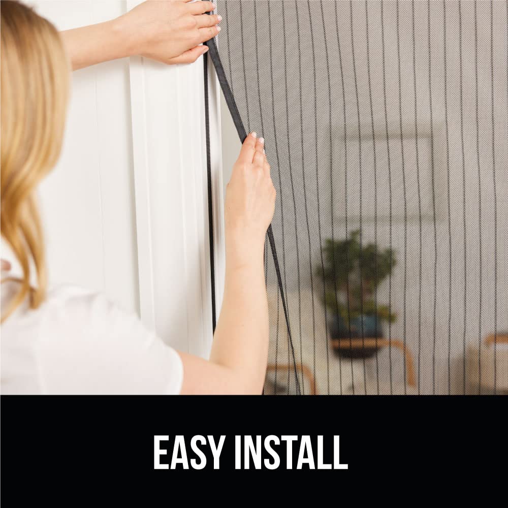 GORILLA GRIP Magnetic Screen Door – Hands-Free Mesh, Auto-Closure, 39x83
