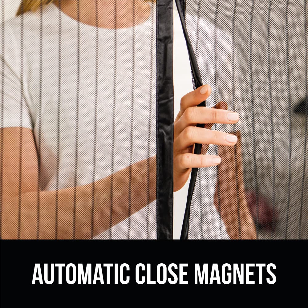 GORILLA GRIP Magnetic Screen Door – Hands-Free Mesh, Auto-Closure, 39x83