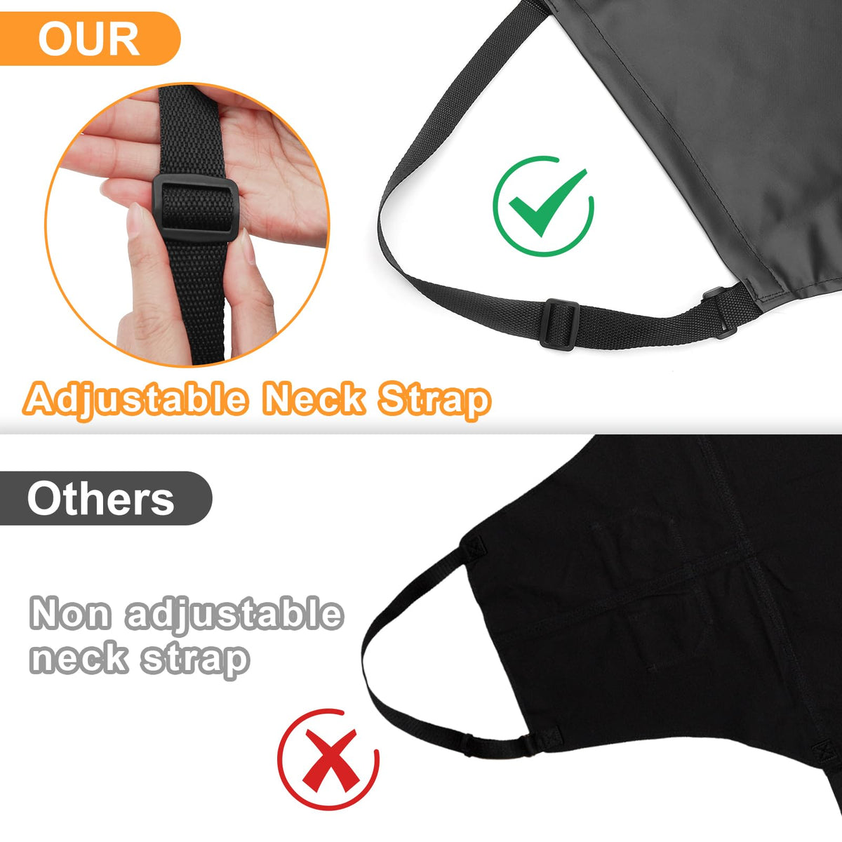 Gotega 4 Pack Waterproof PVC Apron Set – Adjustable Neck, Heavy Duty Dishwashing & Kitchen Aprons
