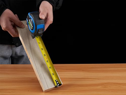 Greendale 3 Pack Tape Measures 25 ft – Easy-Read Fractions, Magnetic Tip, Quick-Lock & Auto-Retract – Blue