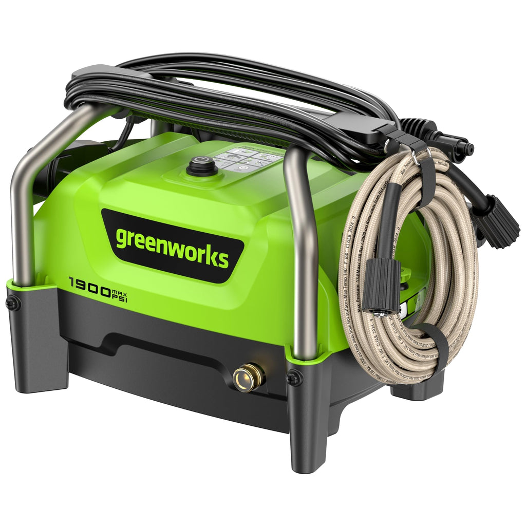 Greenworks 1900 PSI Electric Pressure Washer – 1.2 GPM, Portable & SGS Certified