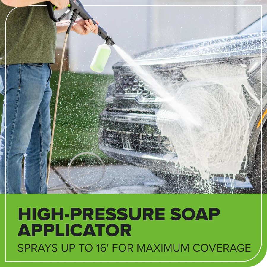 Greenworks 1900 PSI Electric Pressure Washer – 1.2 GPM, Portable & SGS Certified