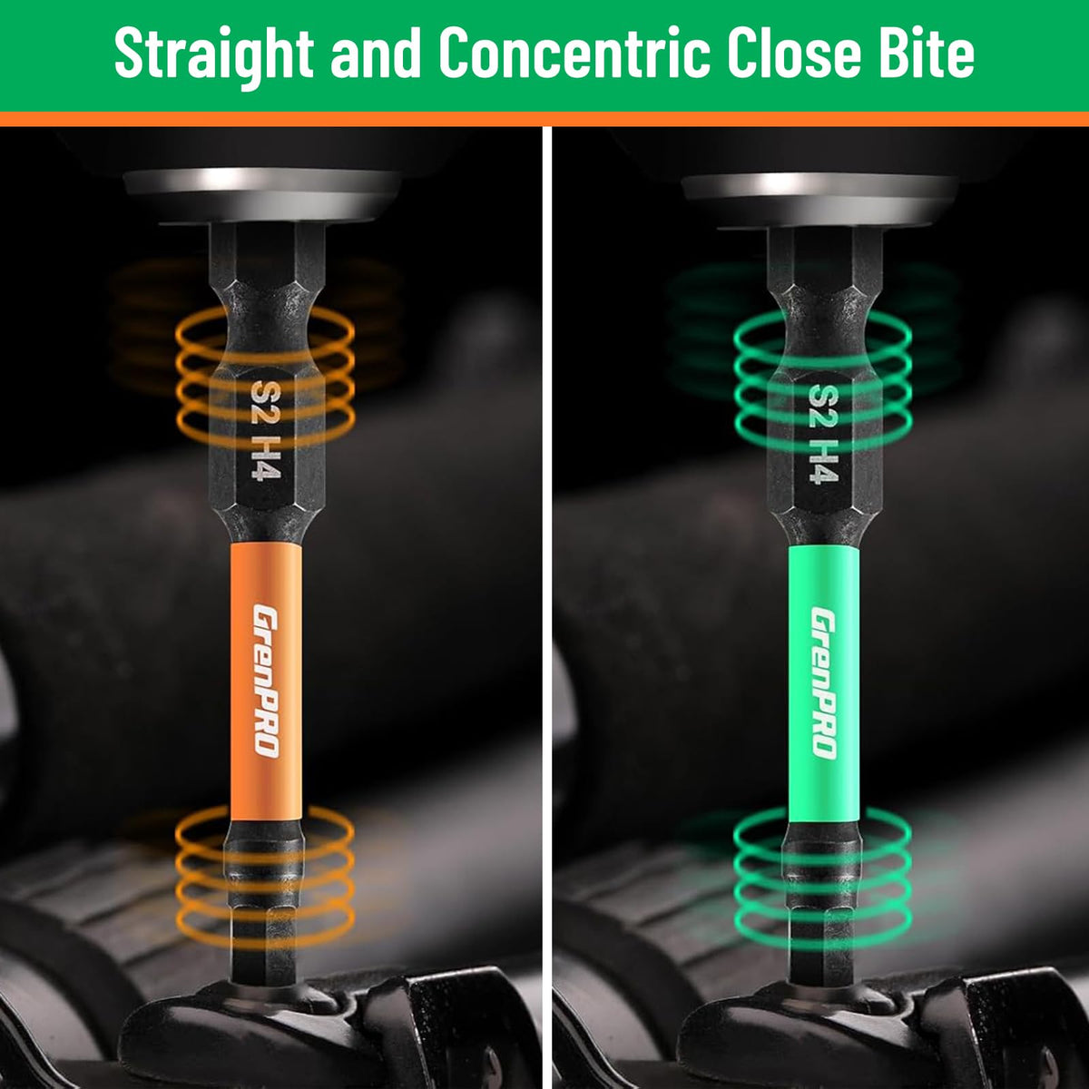 GRENPRO Impact Screwdriver Bits Set – 35Pcs, 2-in Hex Shank, S2 Steel, Magnetic Tips