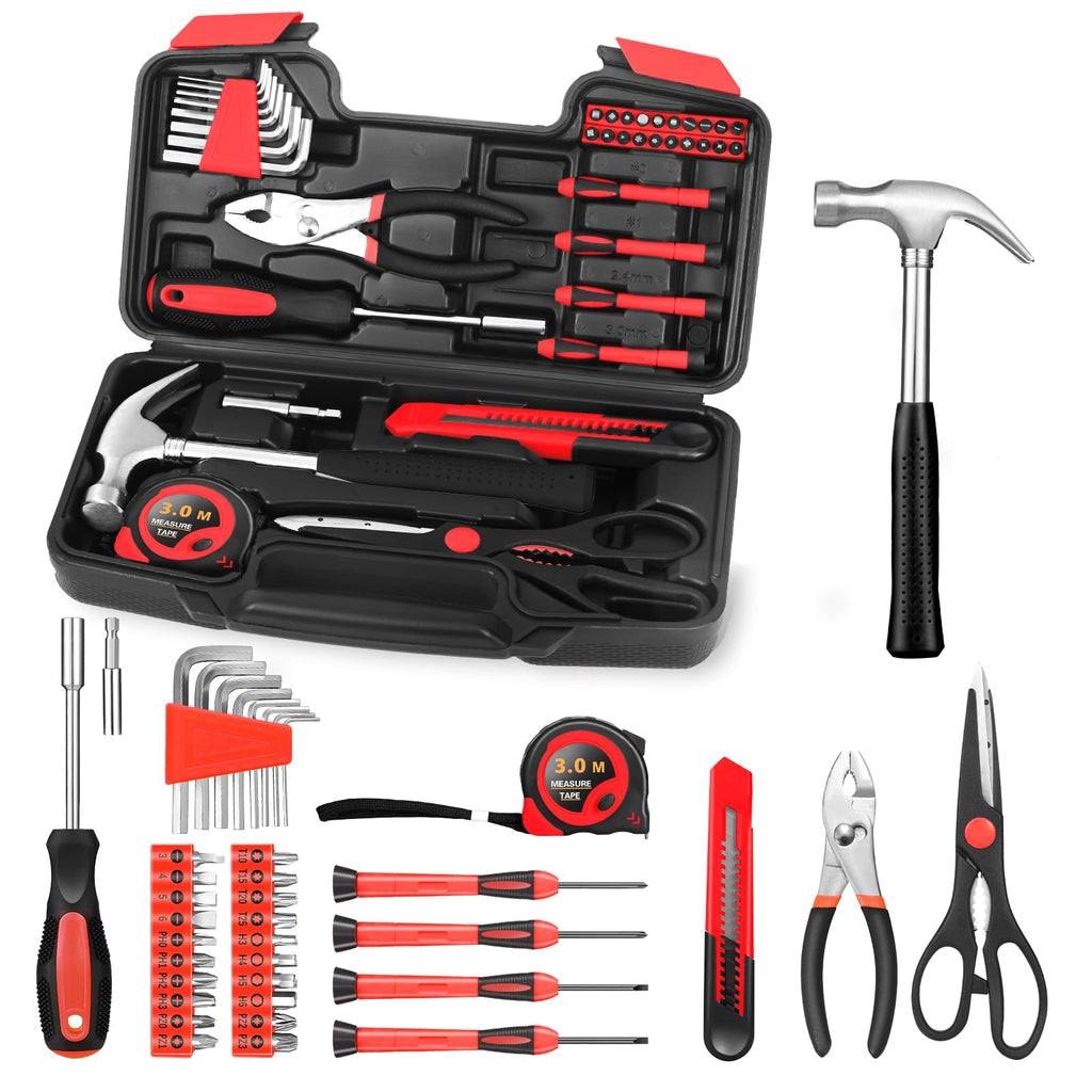 Hangying 39-Piece Household Tool Set with Toolbox – All-Purpose Hand Tool Kit