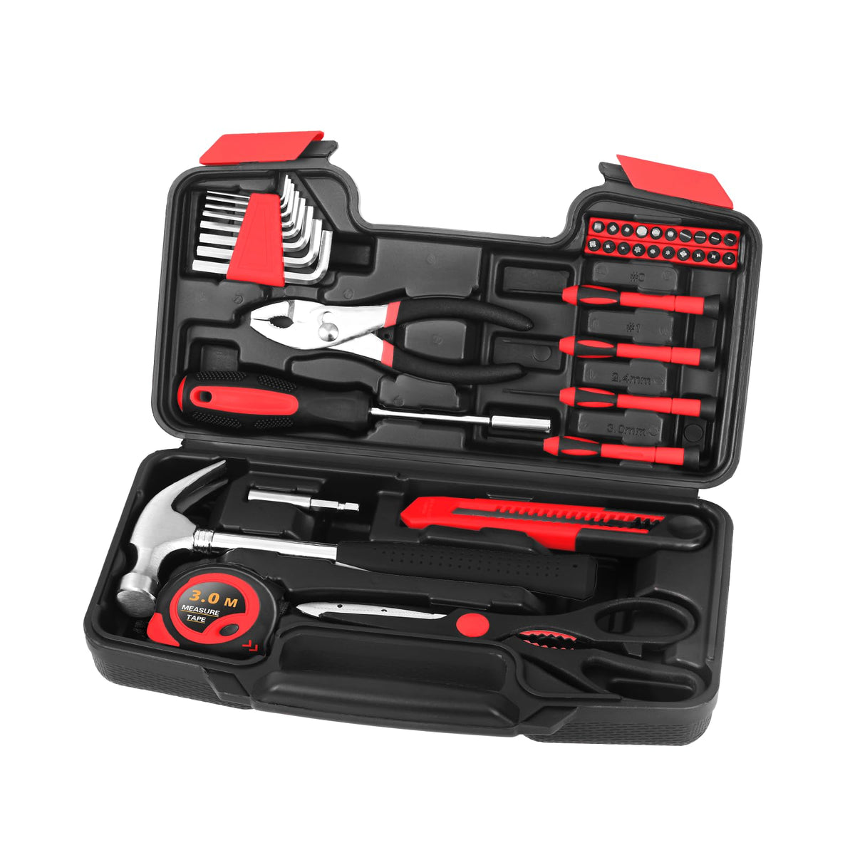 Hangying 39-Piece Household Tool Set with Toolbox – All-Purpose Hand Tool Kit