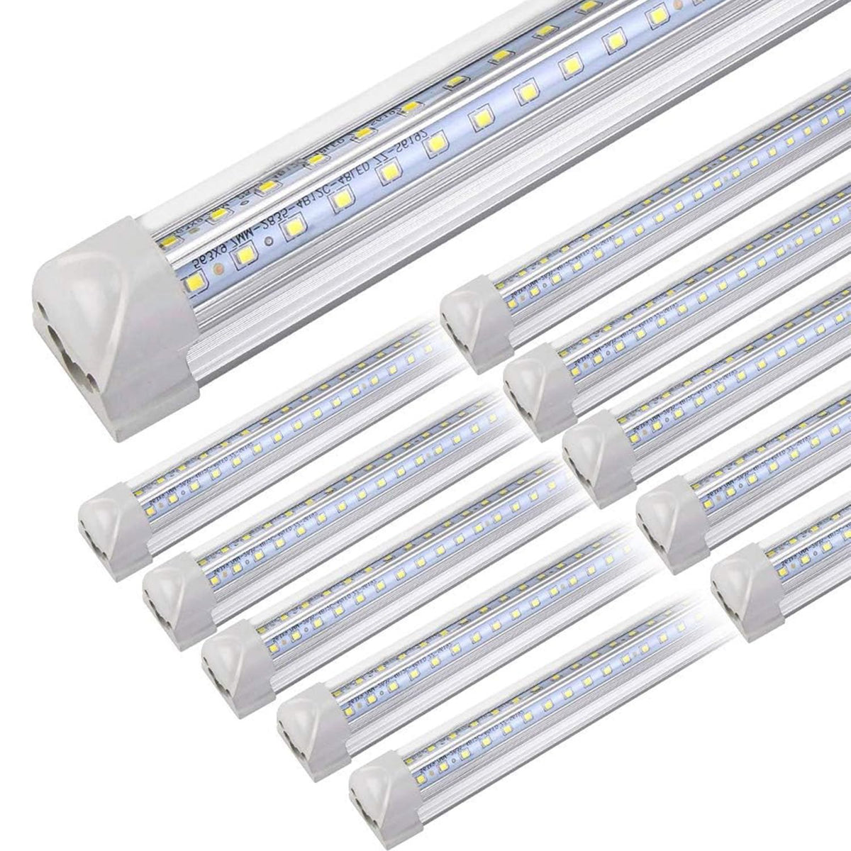 Henwsi 10Pack 4FT LED Shop Light - 50W, 8000LM, 6500K, Linkable T8 Tube – Plug & Play