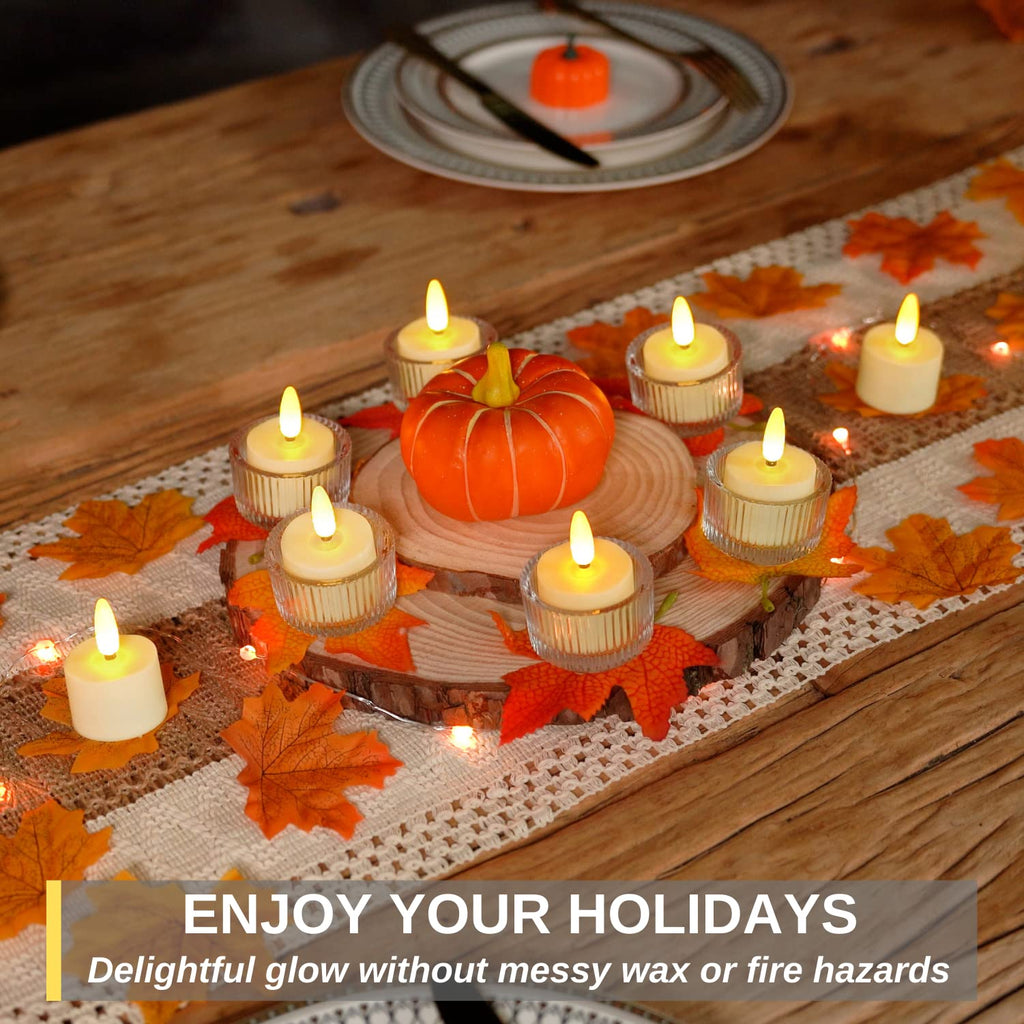 Homemory Flameless Rechargeable Tea Lights with Remote Timer – LED Candles for Home, Weddings, and Parties (6-Pack)