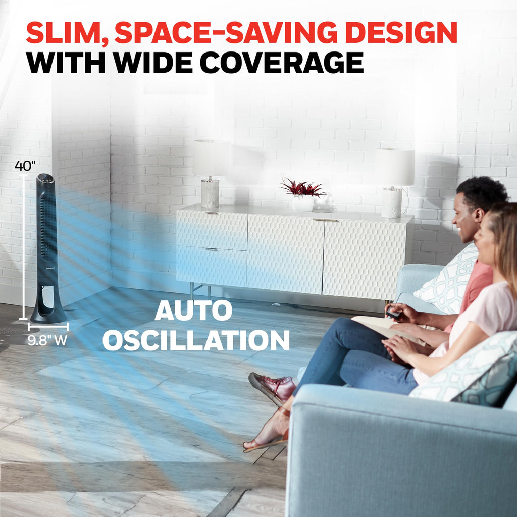 Honeywell QuietSet Whole Room Tower Fan HYF290B – Oscillating with Remote