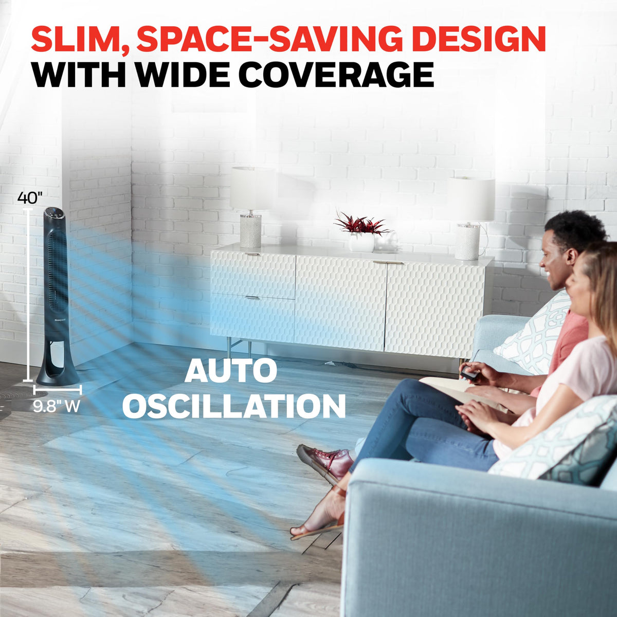 Honeywell QuietSet Whole Room Tower Fan HYF290B – Oscillating with Remote