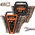 HORUSDY 24-Piece Flex-Head Ratcheting Wrench Set – Metric & SAE, 72-Tooth