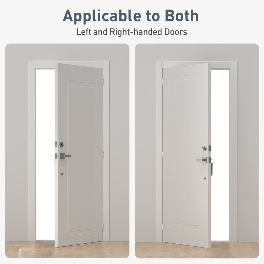 HOSOM Self-Closing Hinges – 4 Inch, Adjustable Tension, UL Listed, Left/Right, Brushed Nickel, 2 Pack