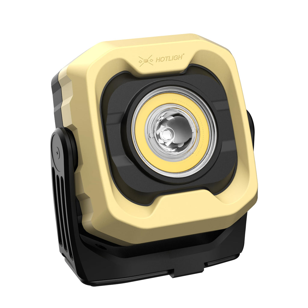HOTLIGH Rechargeable Work Light 1200LM — 360° Rotation, Magnetic, IPX4, 4000mAh Battery