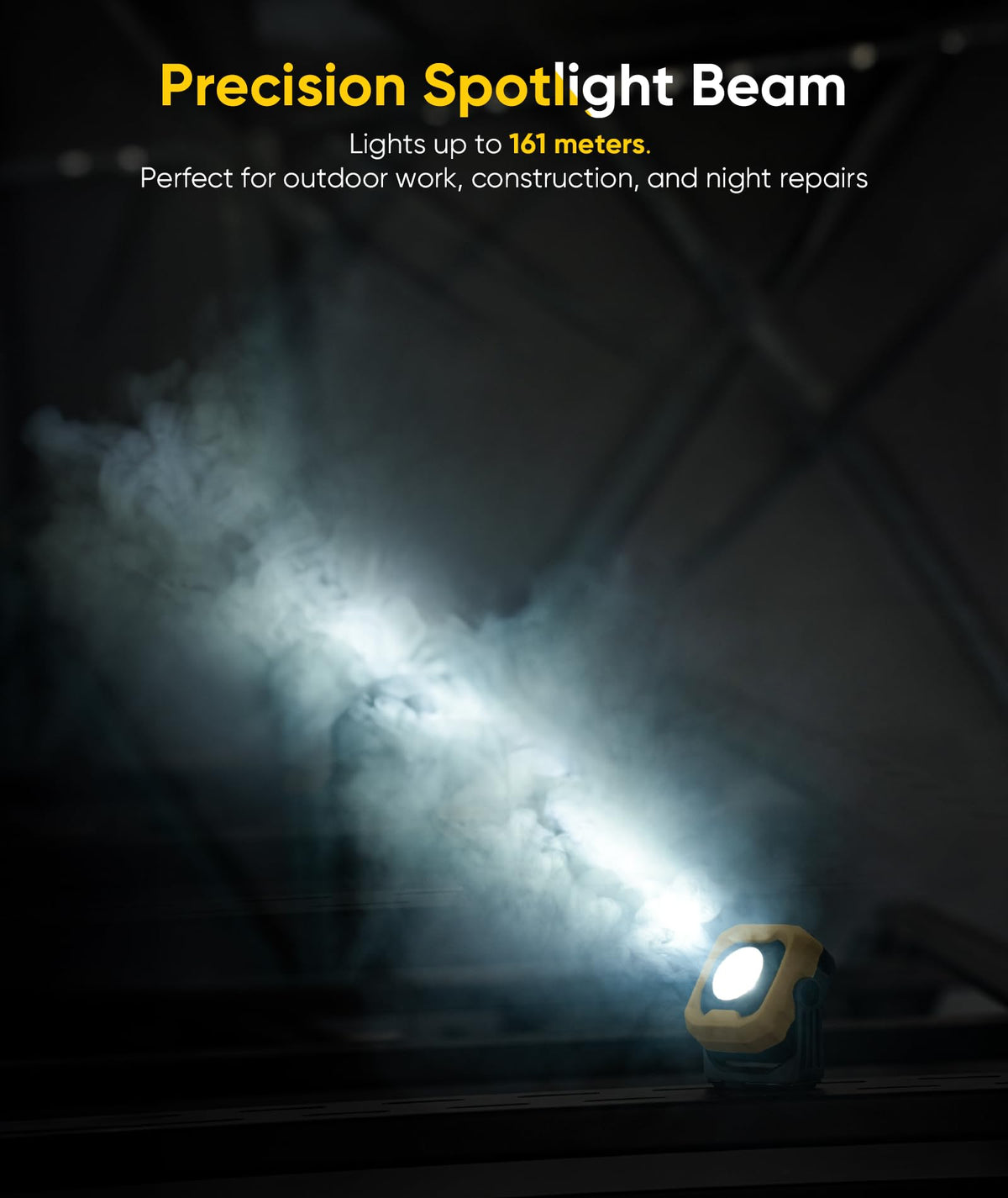HOTLIGH Rechargeable Work Light 1200LM — 360° Rotation, Magnetic, IPX4, 4000mAh Battery