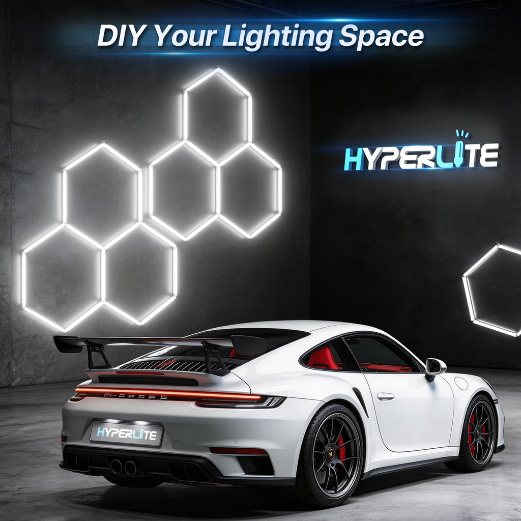 HYPERLITE Gen II Hexagon Garage Lights | 581W, 58,100LM, 6500K