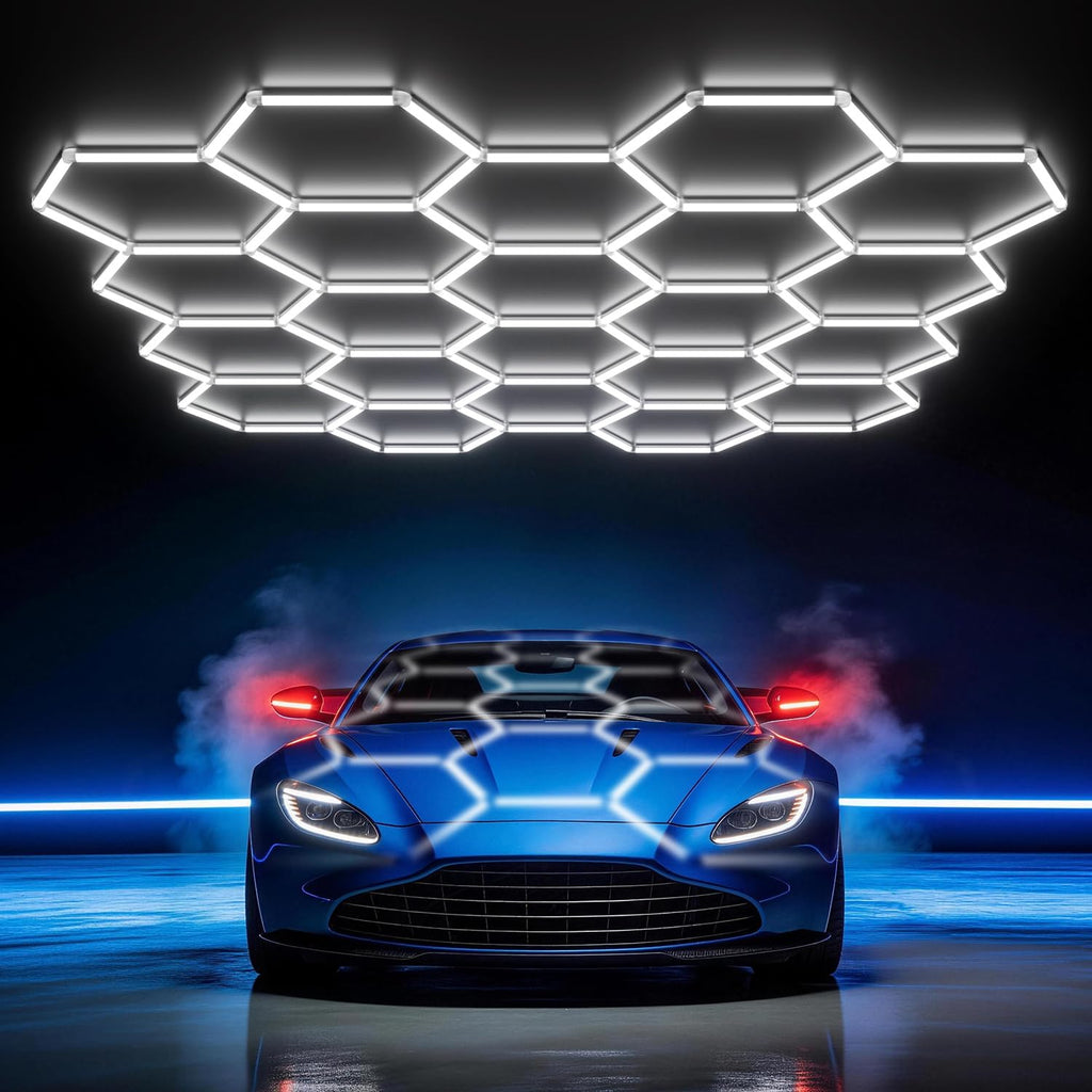 HYPERLITE Gen II Hexagon Garage Lights | 581W, 58,100LM, 6500K