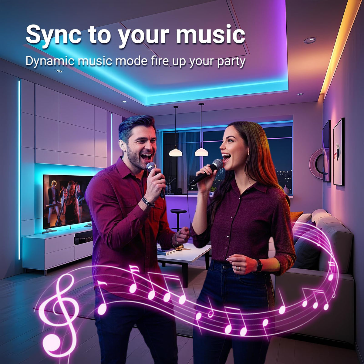 hyrion Smart LED Strip Lights 200ft – WiFi RGB Color Changing, Alexa & Google Assistant Compatible