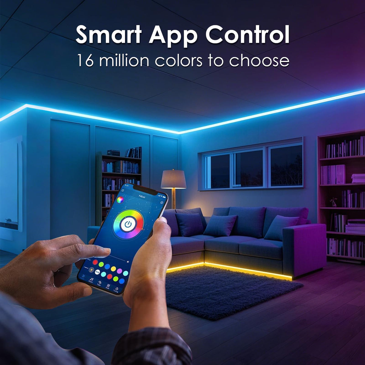 hyrion Smart LED Strip Lights 200ft – WiFi RGB Color Changing, Alexa & Google Assistant Compatible