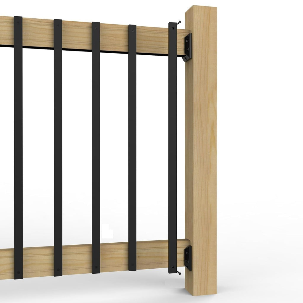 HZIU 101-Pack Deck Balusters with End Caps & Screws — 32.25-Inch Rectangle Metal Railing Spindles Kit
