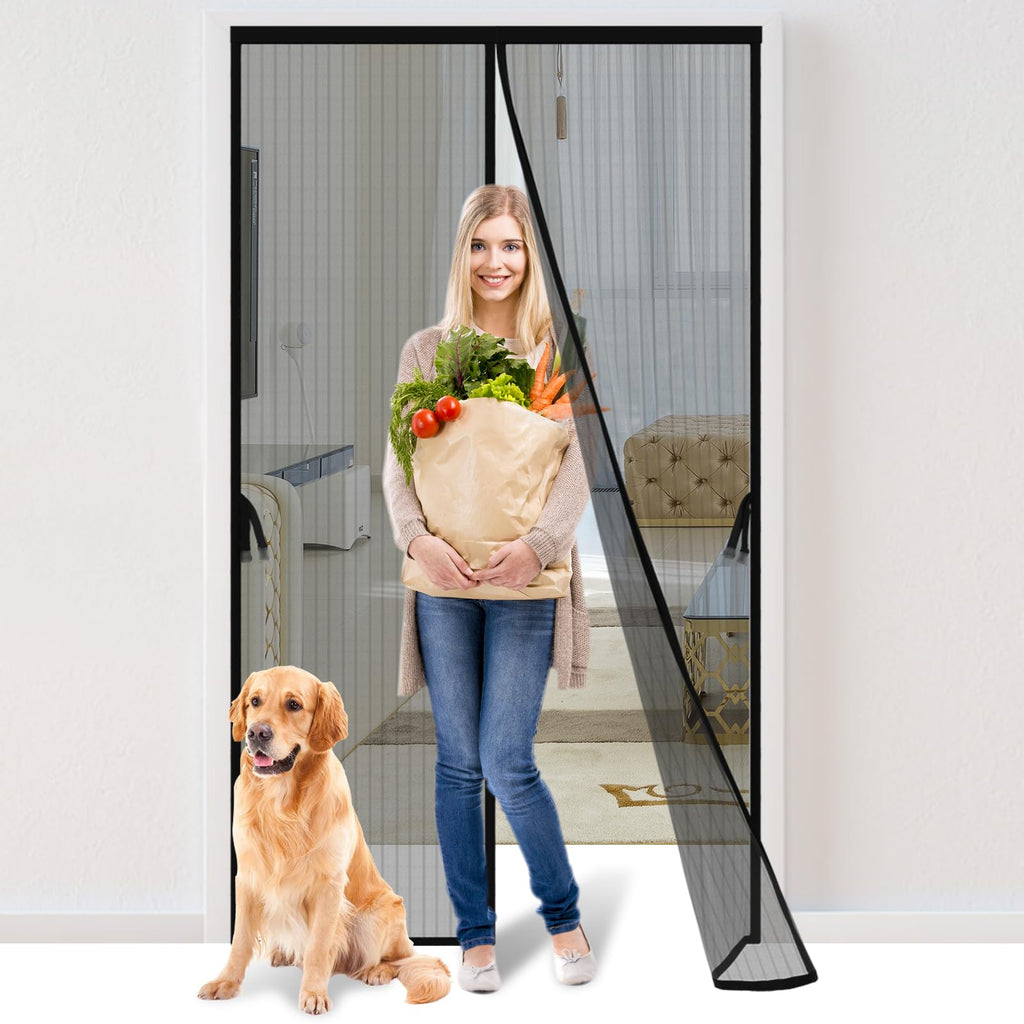 Iduontis Magnetic Screen Door 32x80 | Hands-Free, Heavy-Duty Mesh Barrier for 34x82 Openings
