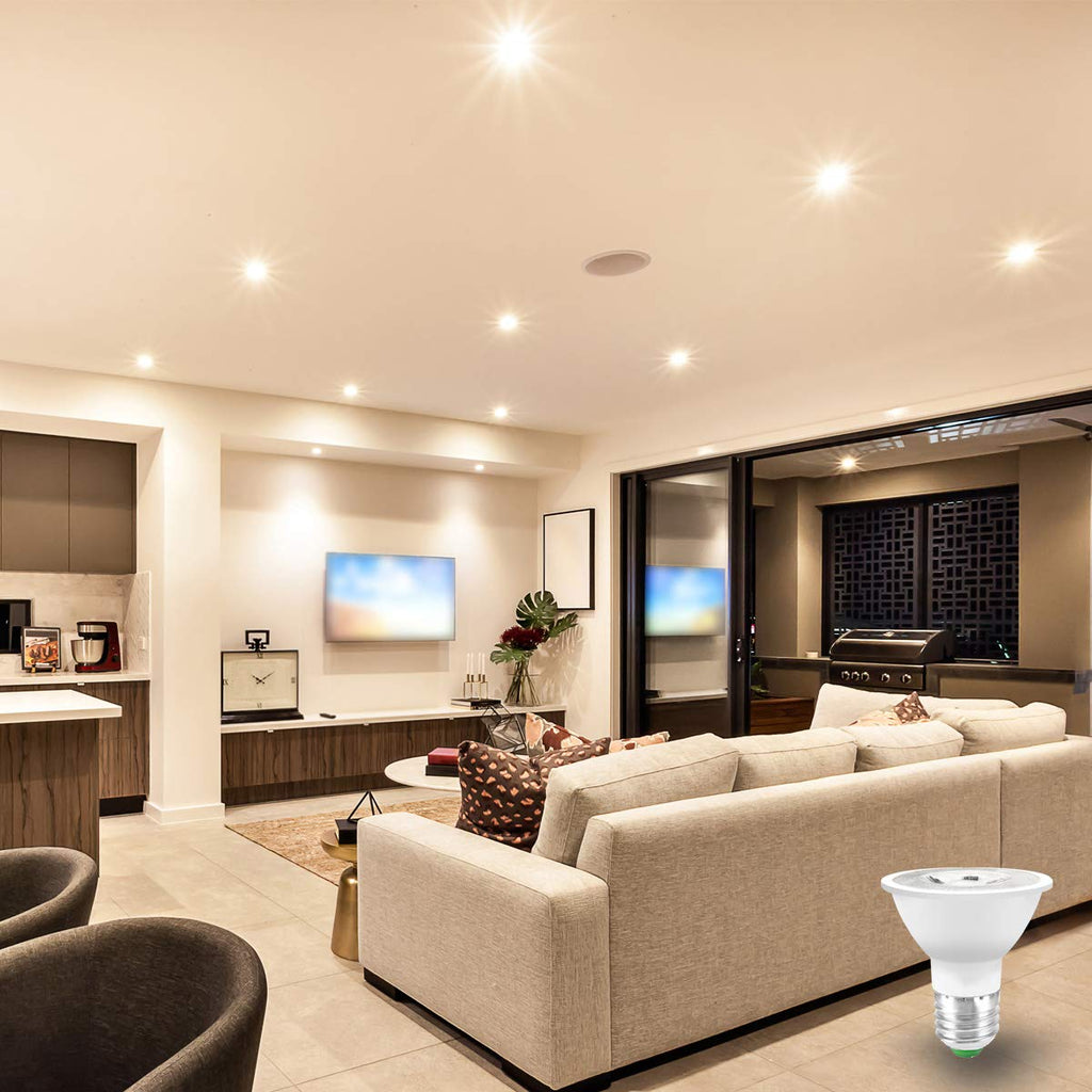 ILC Par16 LED Color Changing Bulbs – 40W Equivalent, 12 Colors, 45° Beam, Dimmable RGB, Remote, Pack of 4