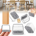 INDEMO 24PCS Rectangular Chair Leg Protectors – Non-Slip Silicone Floor Sliders for Hardwood Floors