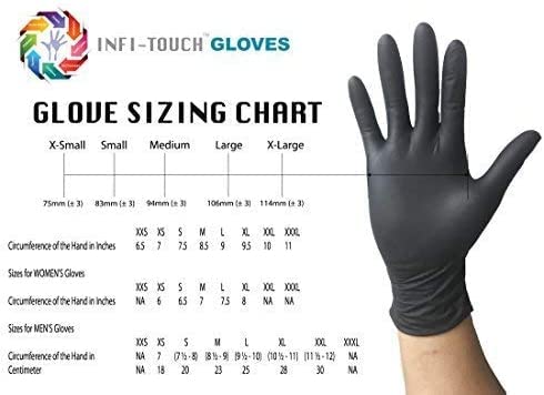 Infi-Touch Heavy Duty Nitrile Gloves – High Chemical Resistance, 100 Count, Medium