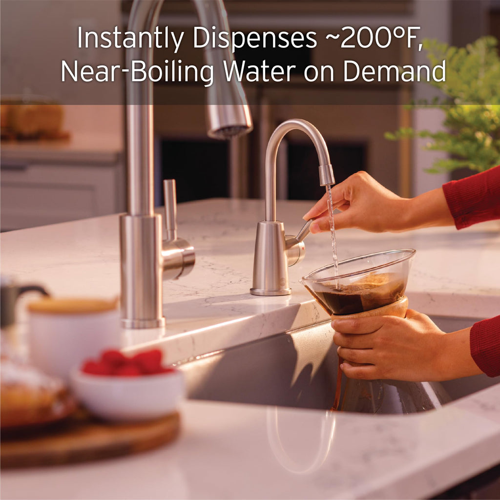 InSinkErator HOT250 Instant Hot Water Dispenser – Satin Nickel, 2/3-Gallon Tank