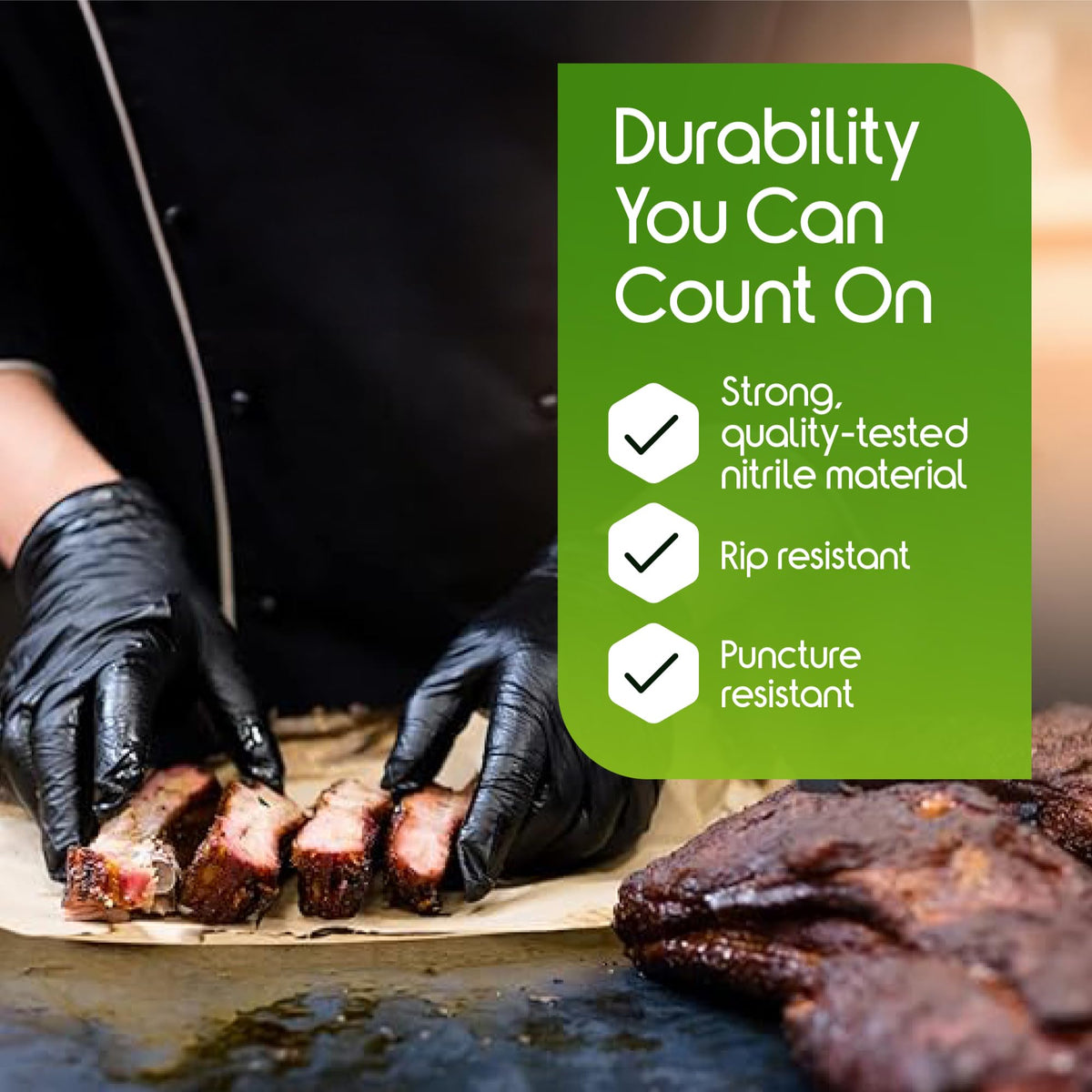 Inspire Black Nitrile Gloves – Heavy Duty 6 Mil | Medical, Lab, Industrial, Disposable