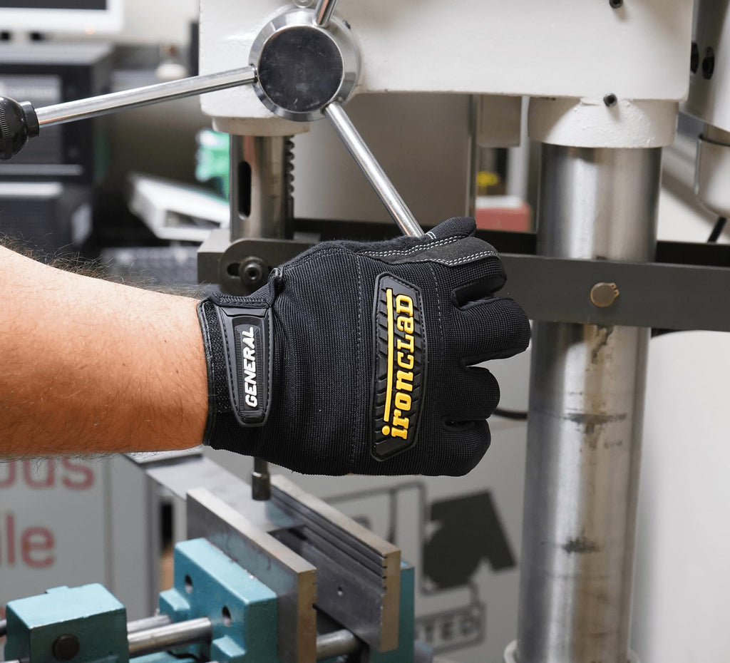 Ironclad General Utility Work Gloves GUG – All-Purpose, Performance Fit, Durable, Machine Washable, Size XS, Black