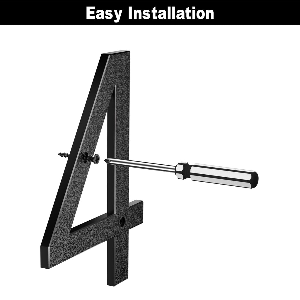IVERRA 10 Inch Black House Numbers – Large Outdoor Address Numbers with Modern 3D Shadow