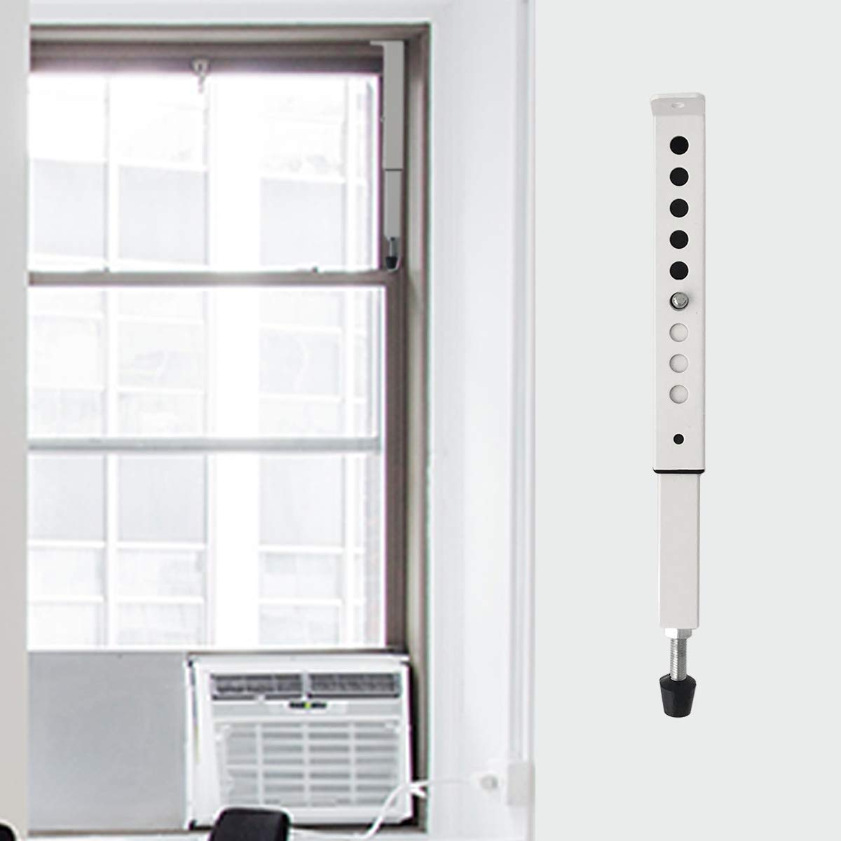 JEACENT Adjustable Window Security Bar – Sturdy Steel Patio Door Lock, Extends from 15 1/2 in to 29 1/2 in