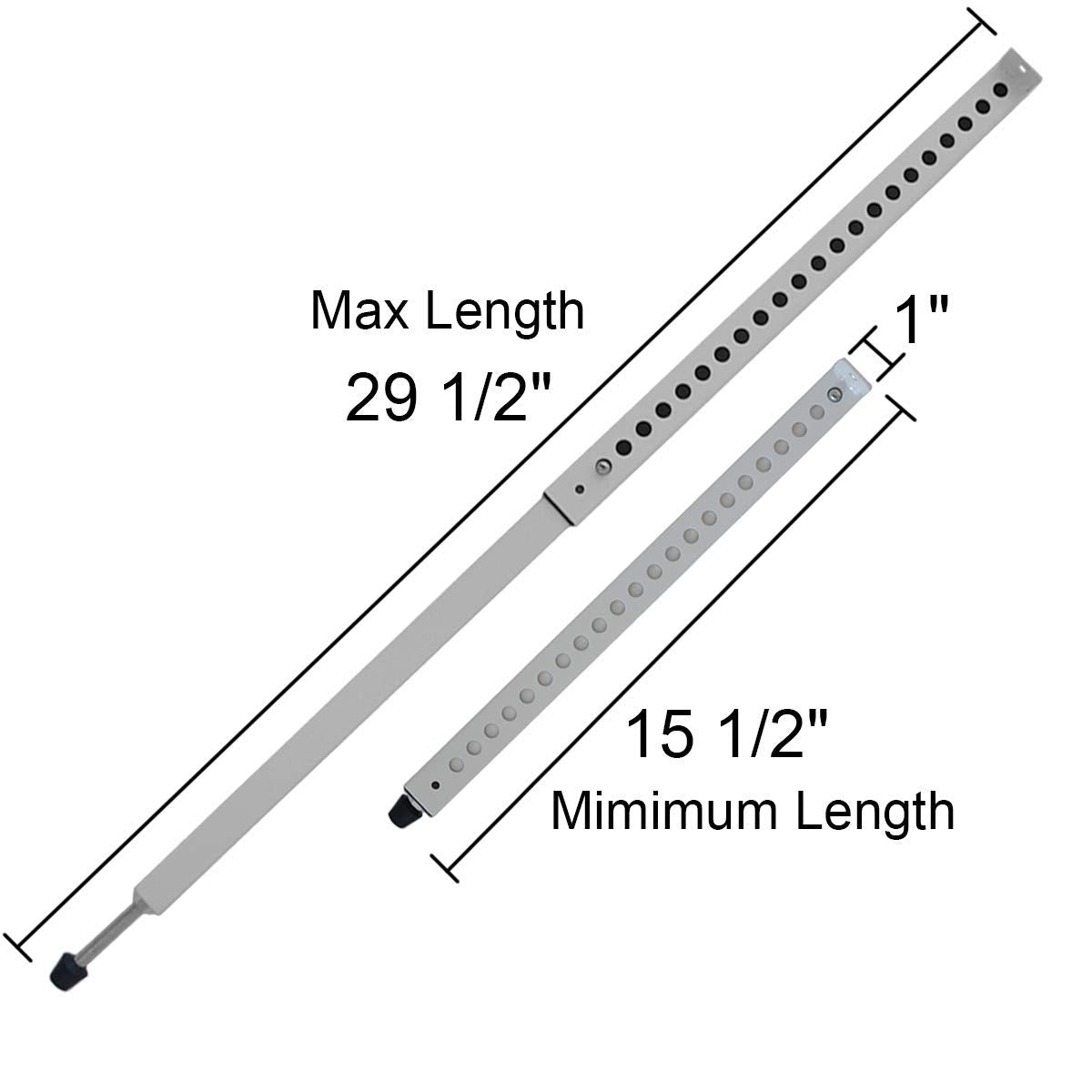 JEACENT Adjustable Window Security Bar – Sturdy Steel Patio Door Lock, Extends from 15 1/2 in to 29 1/2 in