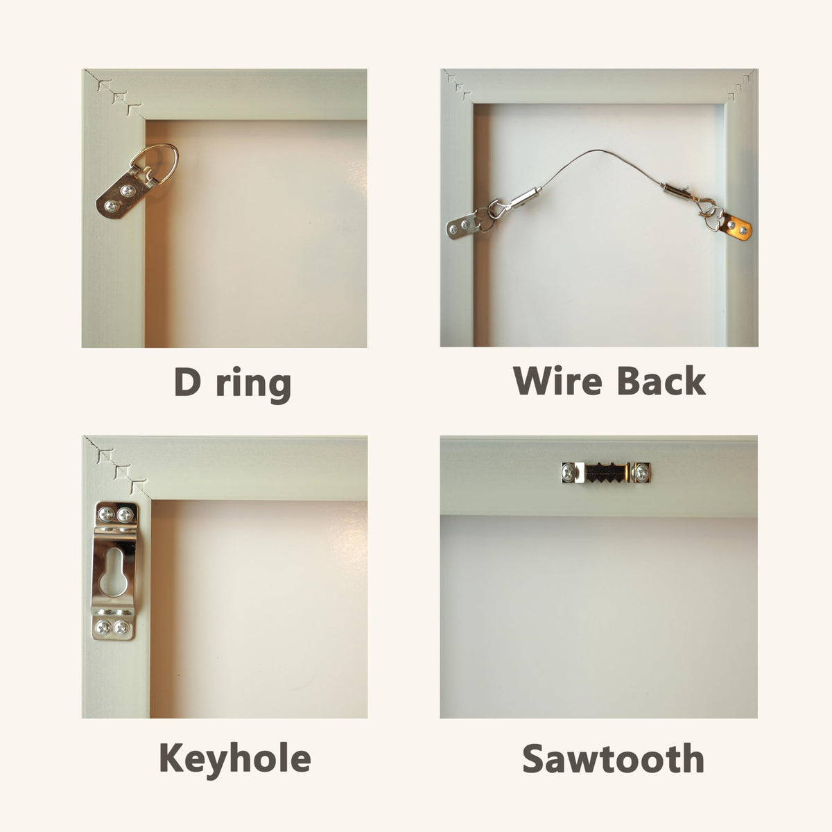 Jellysub Large Universal Frame Hanger Pack – 14 Hangers + 24 Strips, Damage-Free No Nails