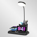 KDD 4-in-1 Desk Lamp with Wireless Charger | 360° Gooseneck, White & Warm Light, Pen Holder