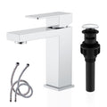 KENES LJ-9031-5 Chrome Single-Handle Bathroom Faucet with Pop Up Drain