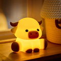 KidoYean Highland Cow Night Light – 3-Level Dimmable Silicone Nursery Lamp with 30-Min Timer