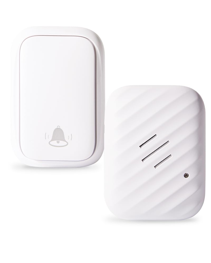 KIMROG Battery-Free Wireless Doorbell | 600 ft Range, 38 Chimes, IP68 Waterproof