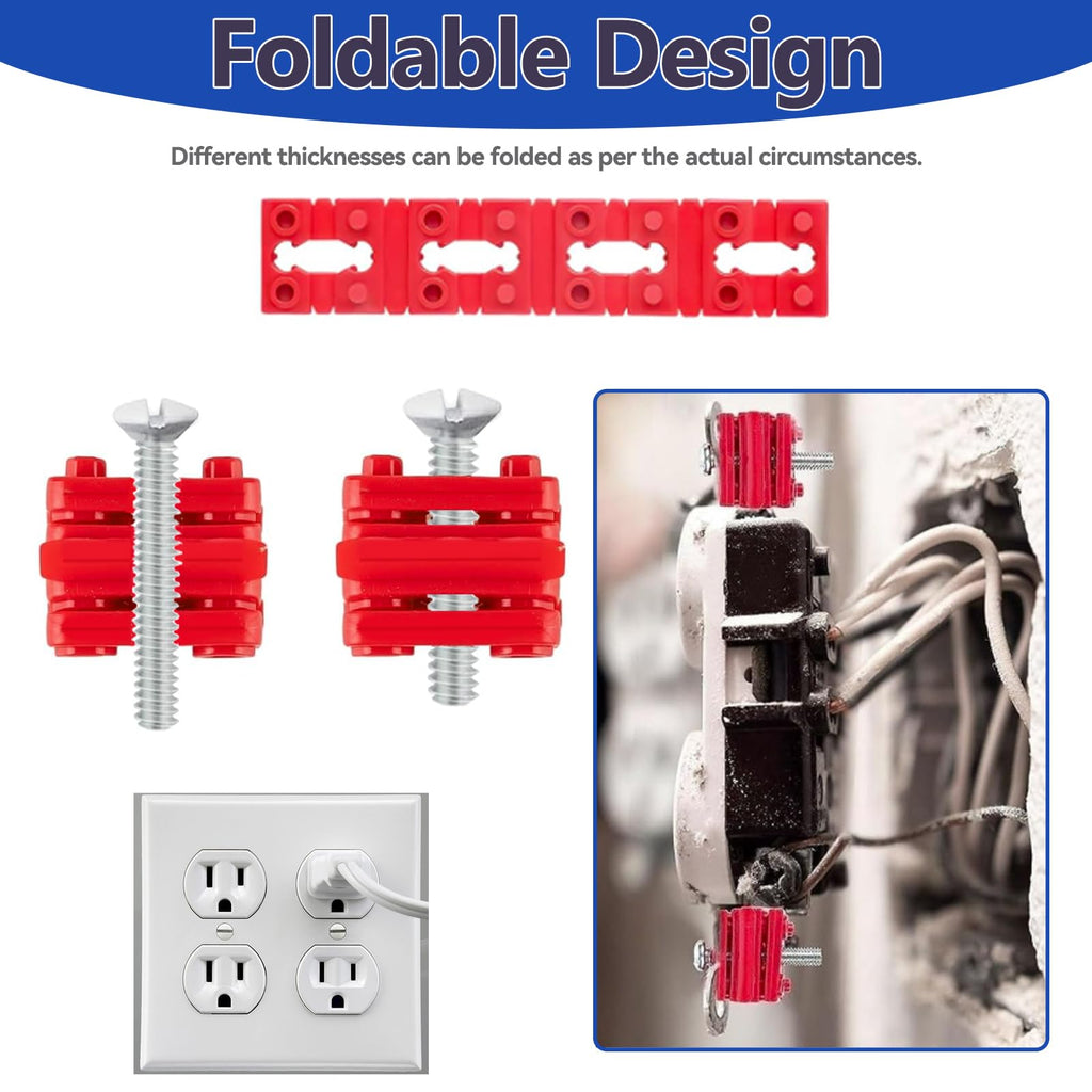 Klfte 168pcs White Wall Plate Screws & Outlet Spacers Kit — 3/8 inch to 1.2 inch