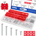 Klfte 168pcs White Wall Plate Screws & Outlet Spacers Kit — 3/8 inch to 1.2 inch