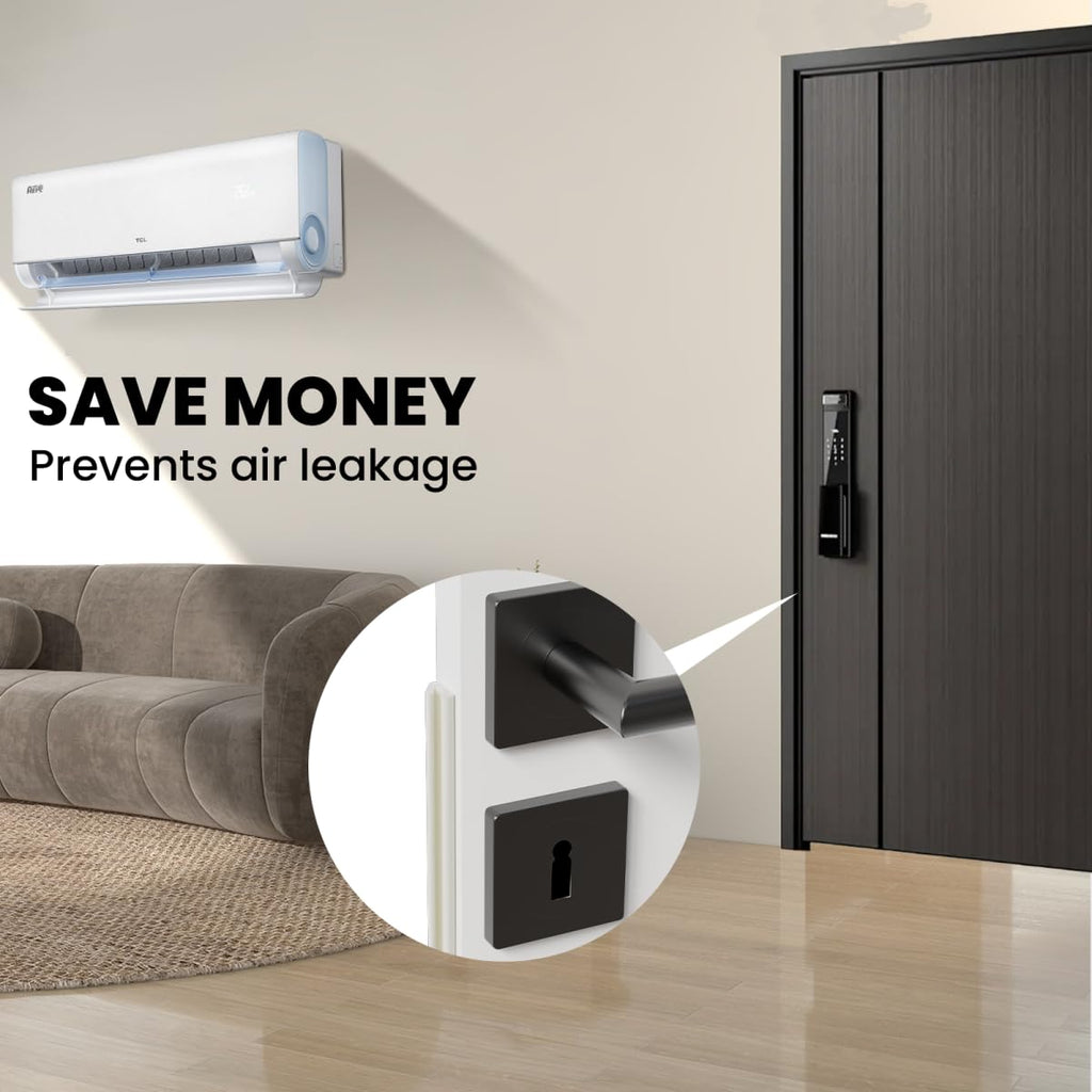 KNEELISA V Shape Thin Foam Weather Stripping Door Seal — 33FT White, Draft Stopper & Insulation