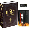 KOFAIR Book Safe with Combination Lock — Hidden Hollow Book Safe with Fireproof Bag, 9.5 x 6.2 x 2.2 in
