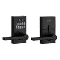 Kwikset SmartCode 917 Keypad Lever with Halifax Handle – Matte Black, SmartKey Security